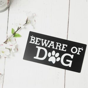 Mini Home Decor Rustic Hanging Sign- Beware Of Dog